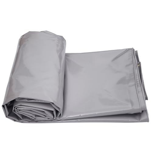 4m x 8m Grey Waterproof Poly Tarp with Grommets X214