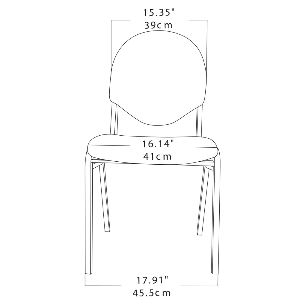 Black Fabric Stacking Chair R465182