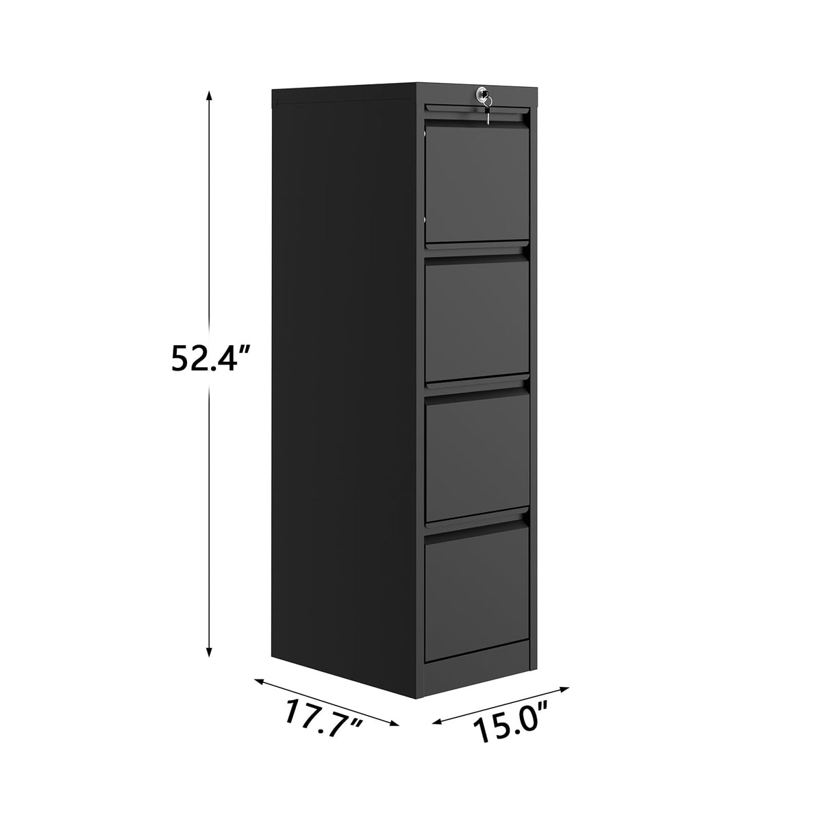 4 Drawer Metal File Cabinet with Lock I56284