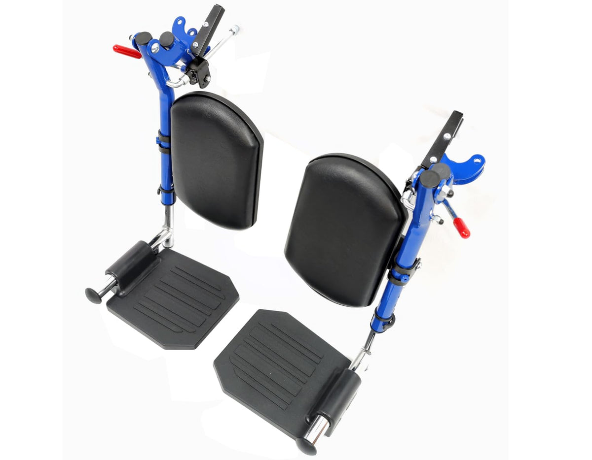 Blue Wheelchair Elevating Leg Rest with Padded Calf Pad A297