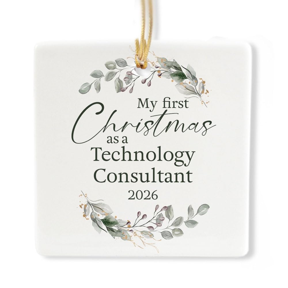Ceramic 3-inch Square Ornament L4037