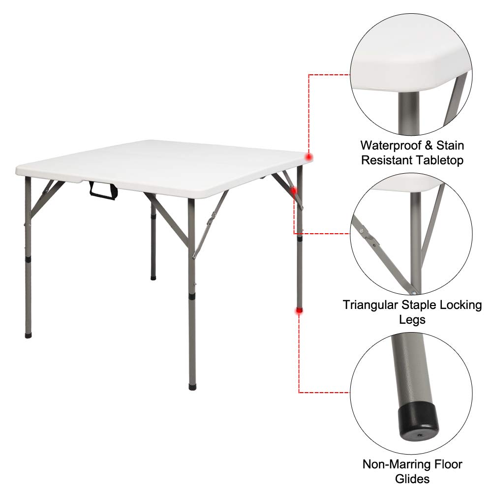 34 inch White Folding Plastic Table O61274
