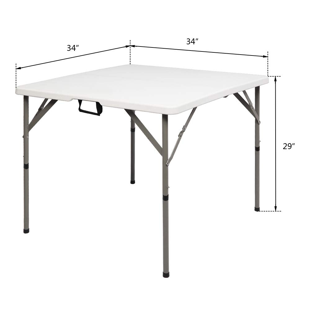 34 inch White Folding Plastic Table O61274