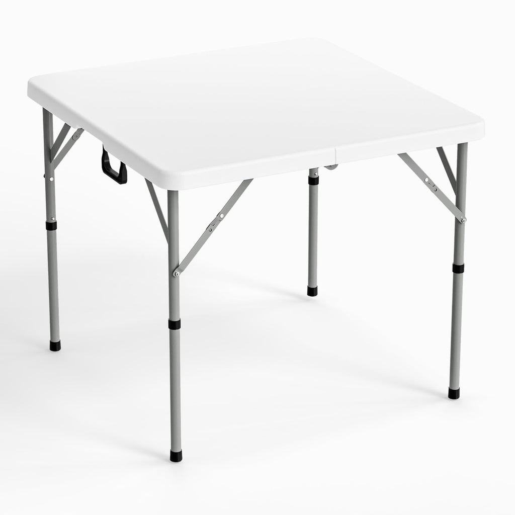 White Bi-Folding Portable Plastic Table L4896