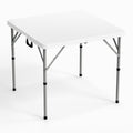 White Bi-Folding Portable Plastic Table L4896