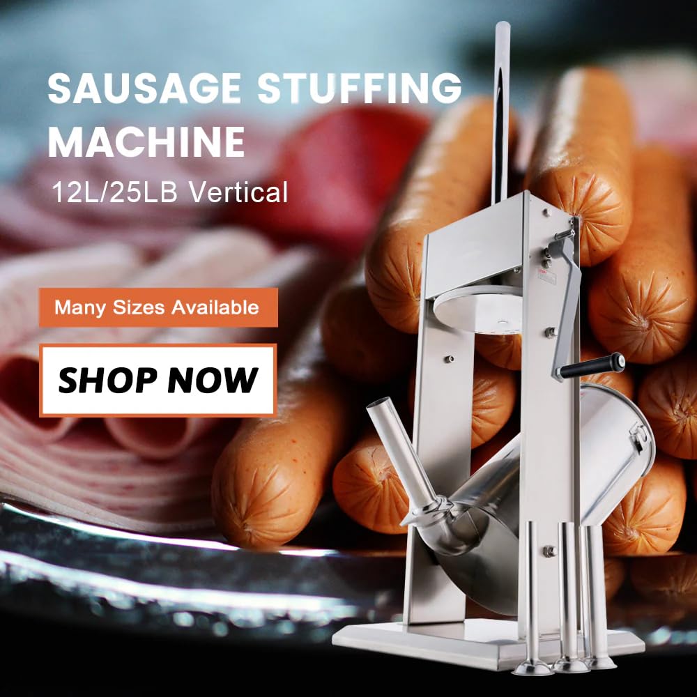 25 Lb Stainless Steel Vertical Sausage Stuffer Q996