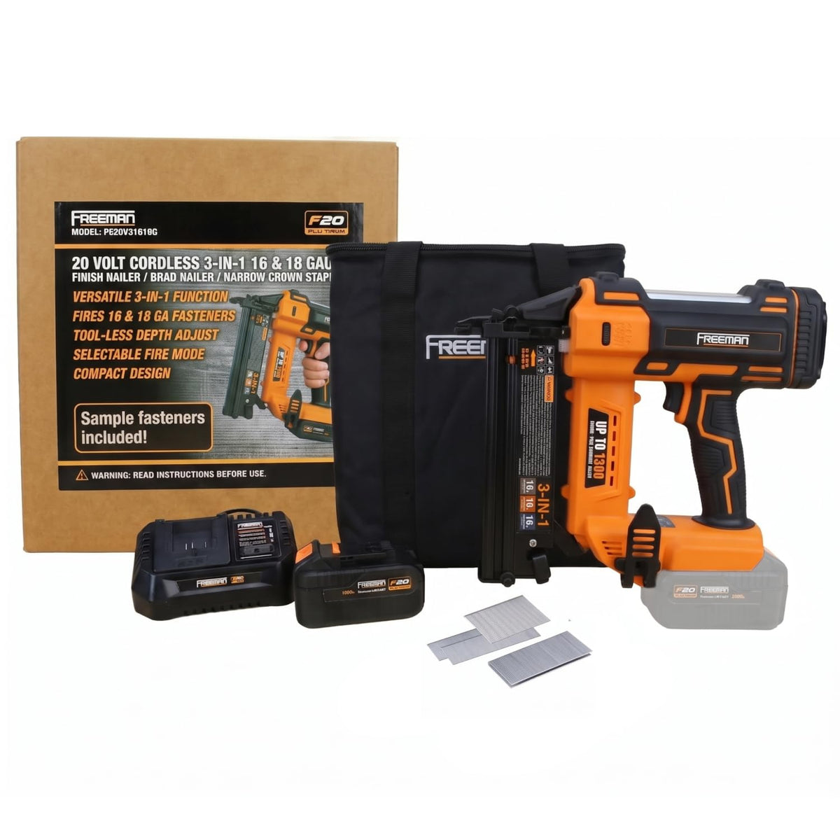 Cordless 3-in-1 Nailer Kit F69692