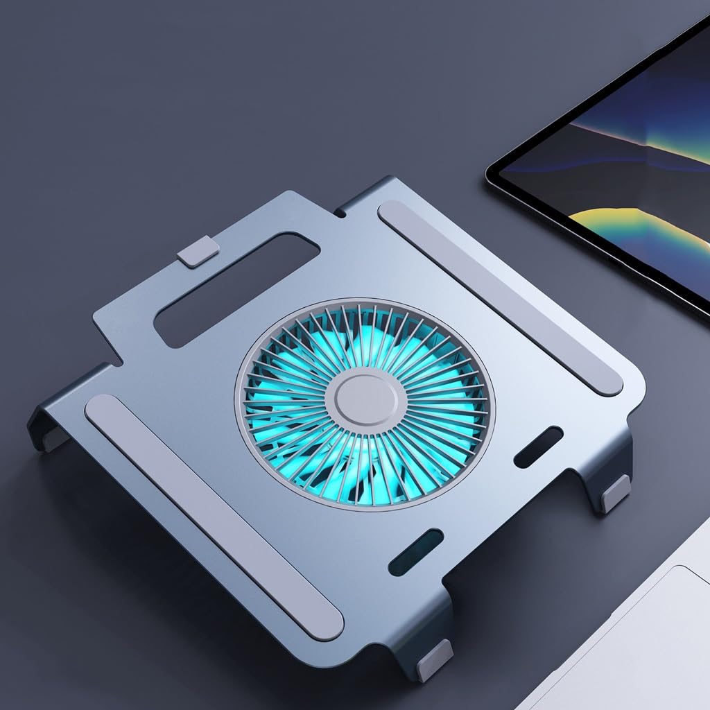 Aluminum Alloy Three Speed Regulation Light Desktop Fan Laptop Stand R909