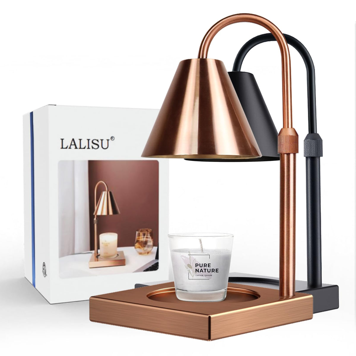 Adjustable Height Dimmable Candle Warmer Lamp C1881