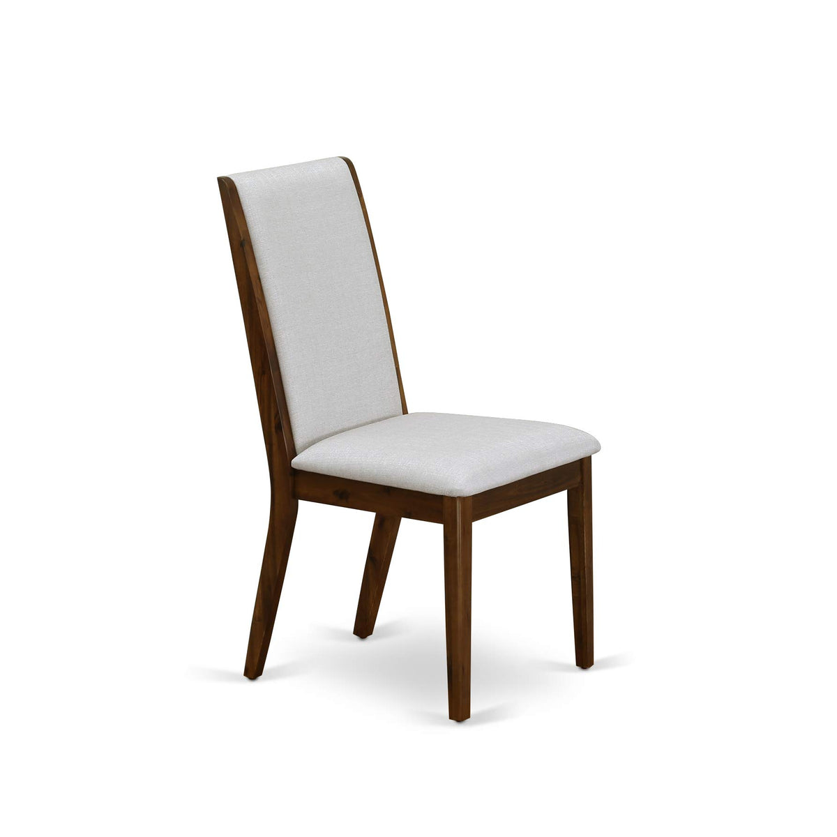 9 Piece Walnut Dining Room Set with 8 Grey Linen Chairs Q829
