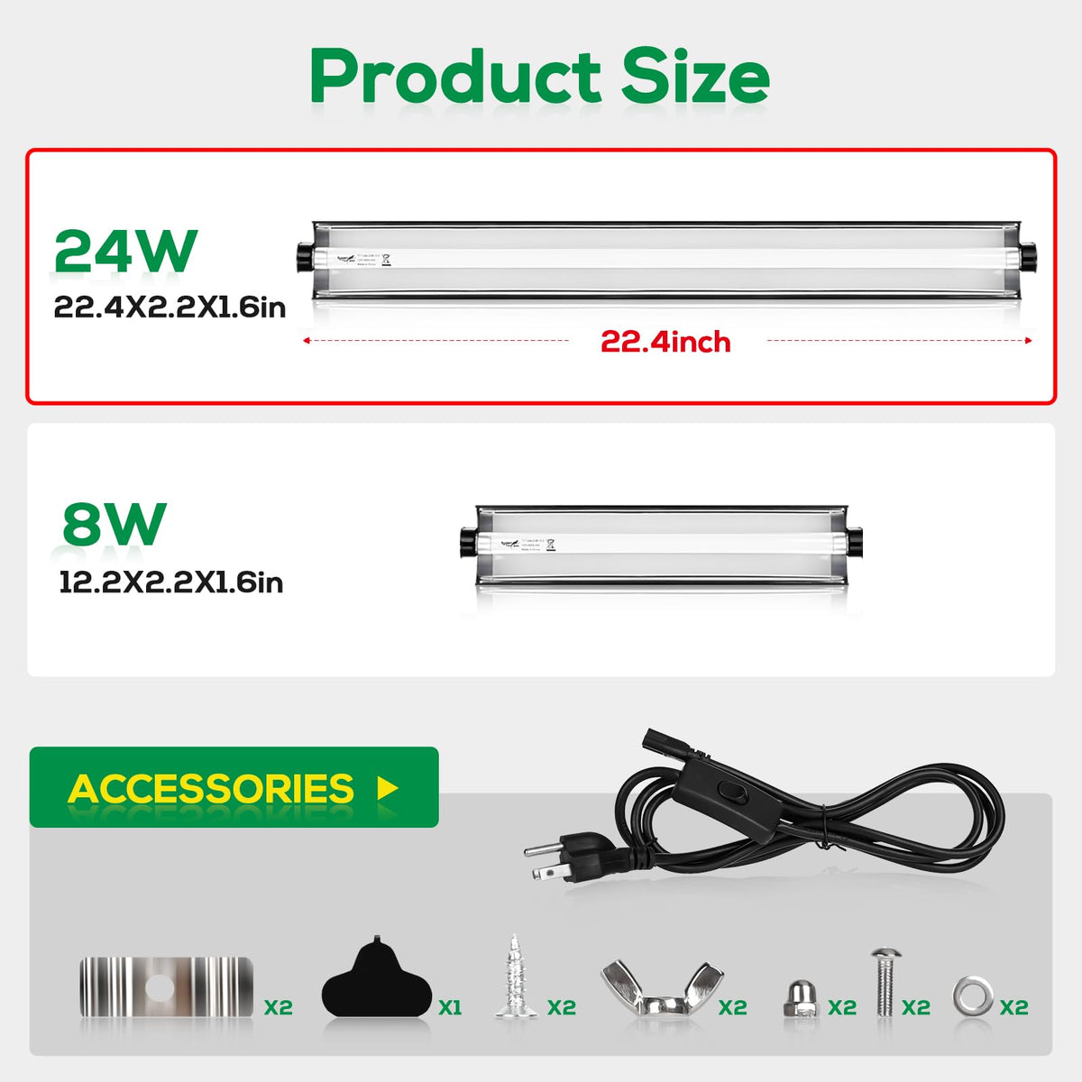 24W Reptile Terrarium Hood 10.0 UVB Light Bulb A191