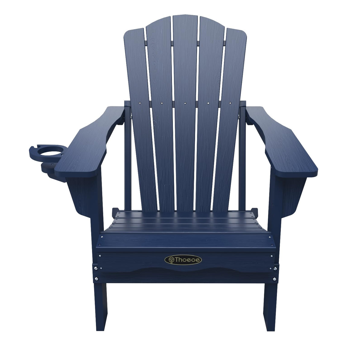 Folding Adirondack Chair Set of 2 HDPE All-Weather Outdoor Chair U625