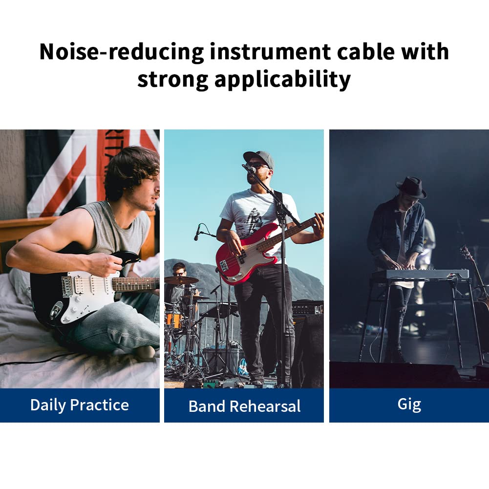 Bluetooth Combo Guitar Amplifier and 15 feet 1/4 Inch Black Instrument Cable L781680