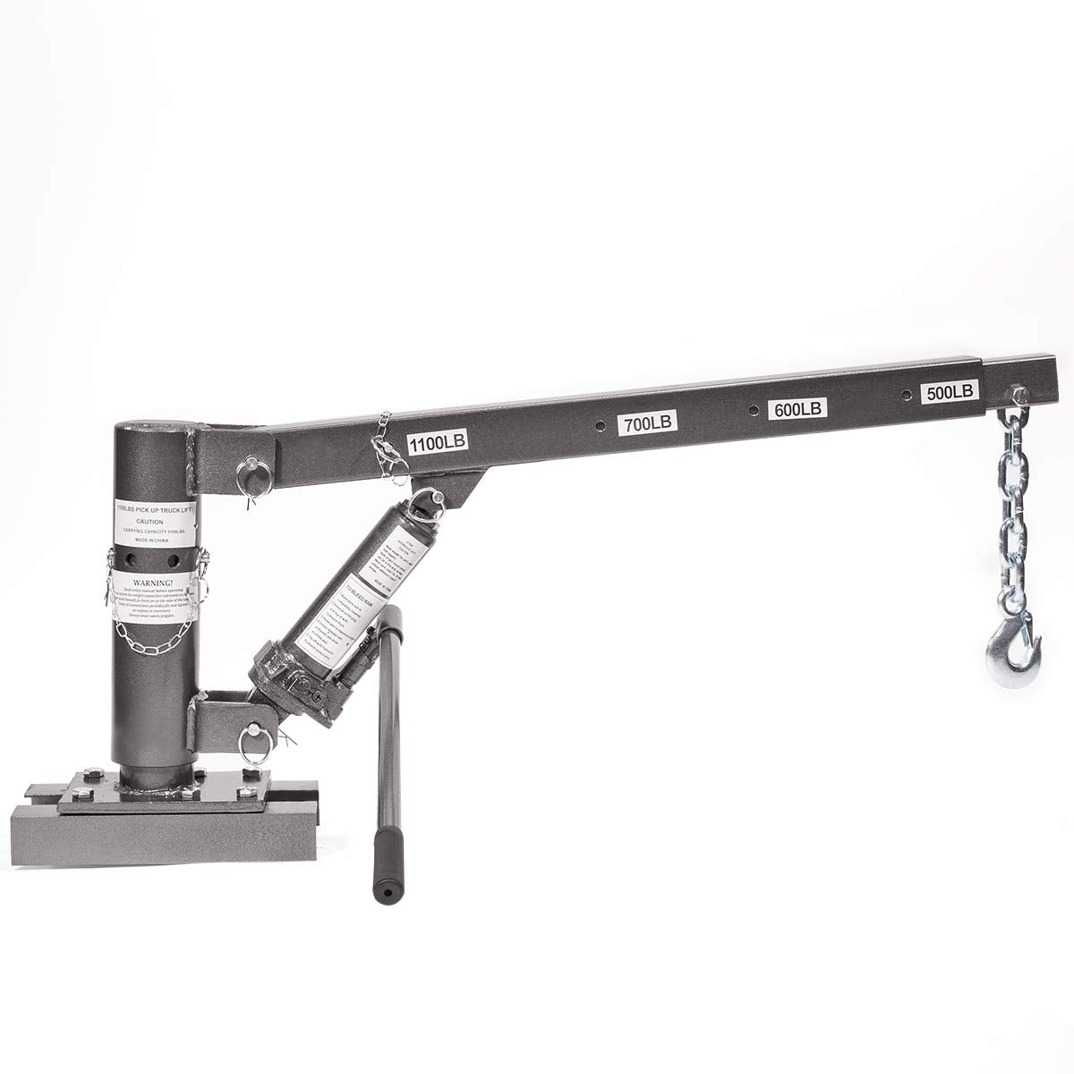 1/2 Ton Capacity Pickup Truck Hoist Lift Jib Crane Telescopic Boom Q37855