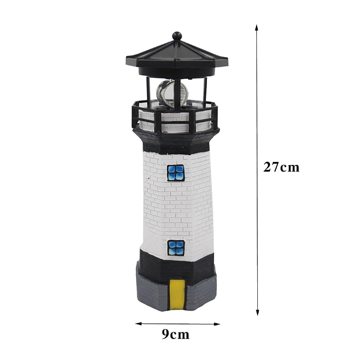 Black and White Solar Lighthouse Decorative Lights D91071