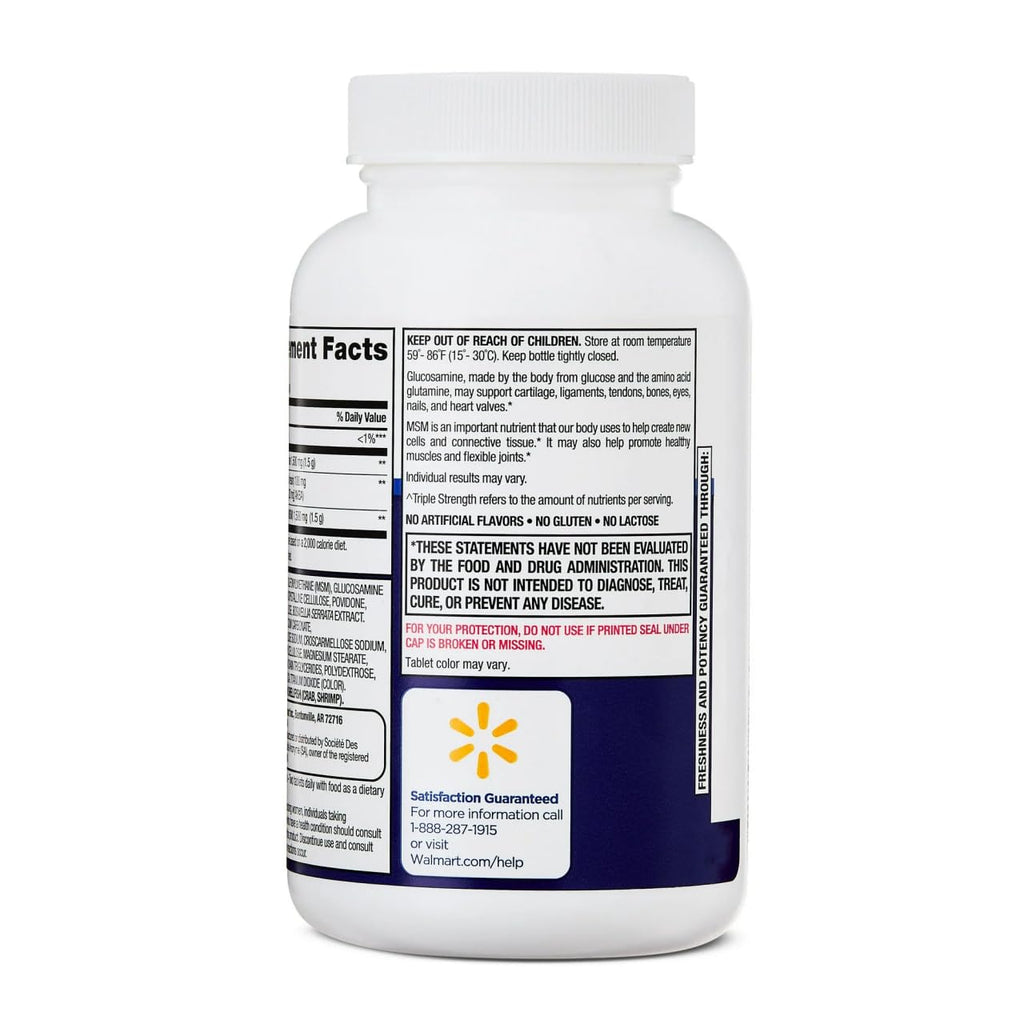Glucosamine 1500mg MSM 1500mg Boswellia Extract Tablets, 80 Count W355855