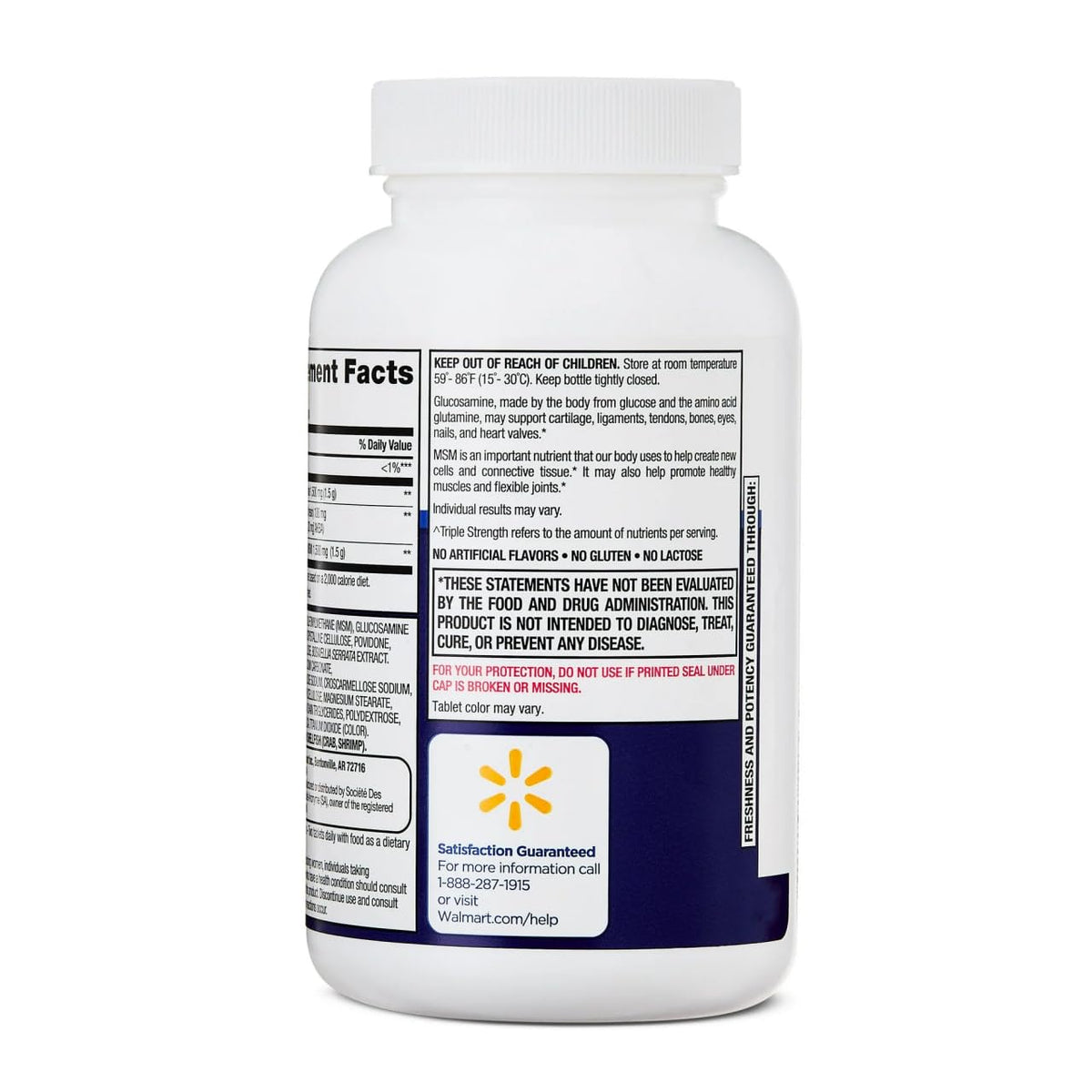 Glucosamine 1500mg MSM 1500mg Boswellia Extract Tablets, 80 Count W355855