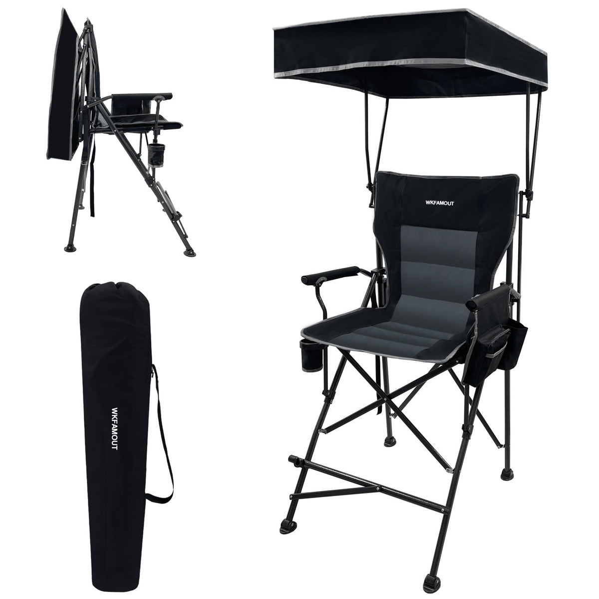 Oversized Folding Director Chair with Canopy and Footrest V909919