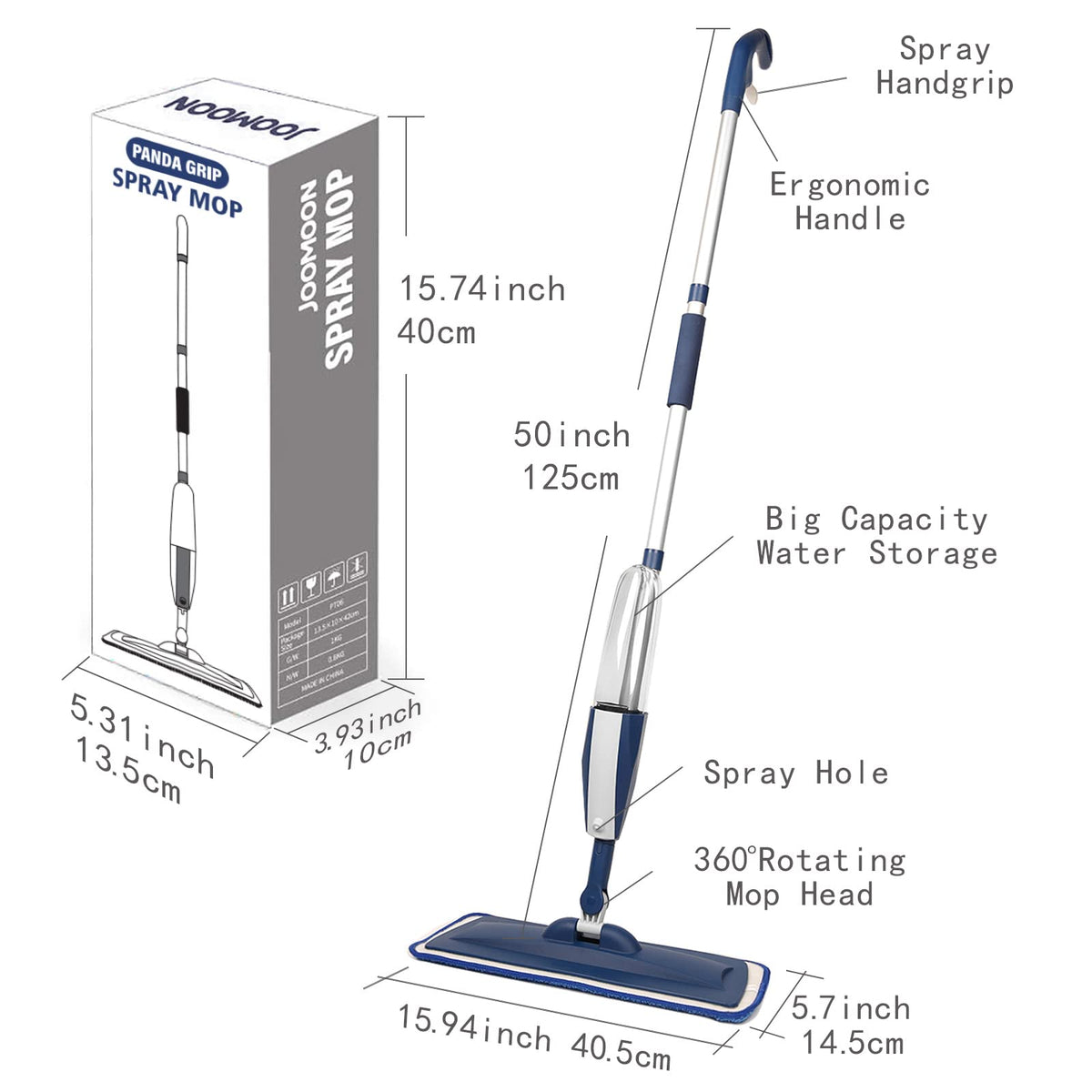 Wet Spray Mop with 14 oz Bottle & 3 Microfiber Pads F952781