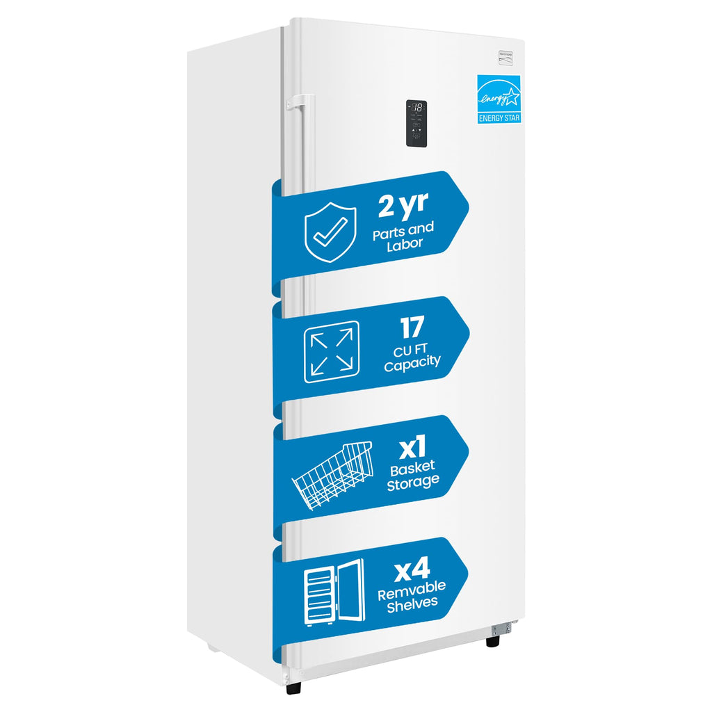 17.0 Cubic Feet Upright Freezer Convertible Refrigerator, White Z9041