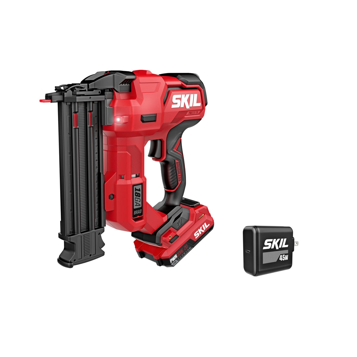 20V 18Ga Brad Nailer Kit with Battery and Charger J1067