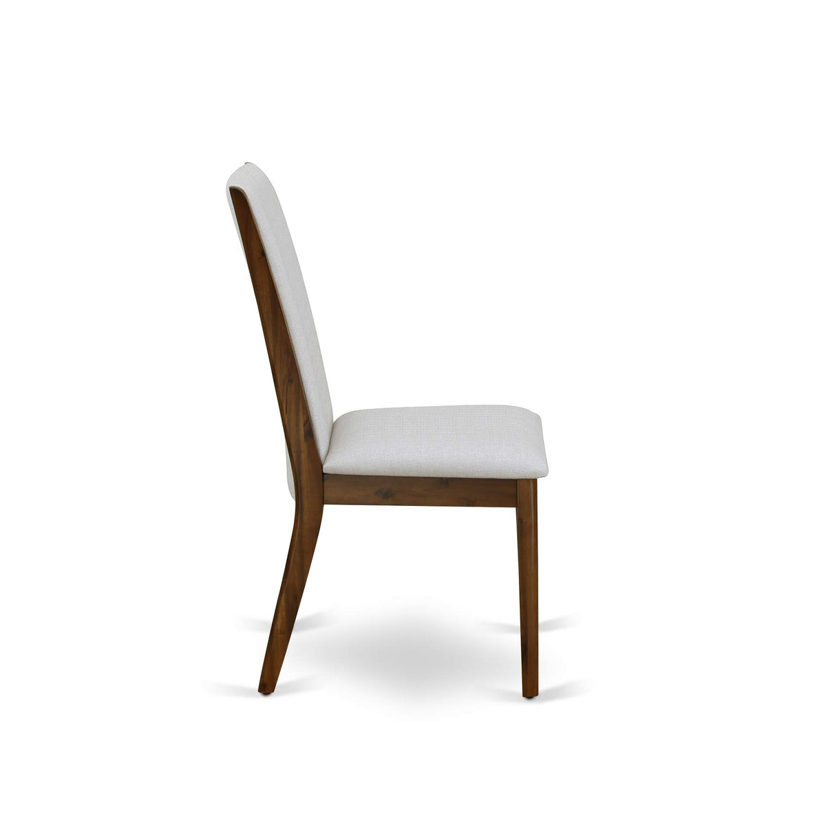 9 Piece Walnut Dining Room Set with 8 Grey Linen Chairs Q829
