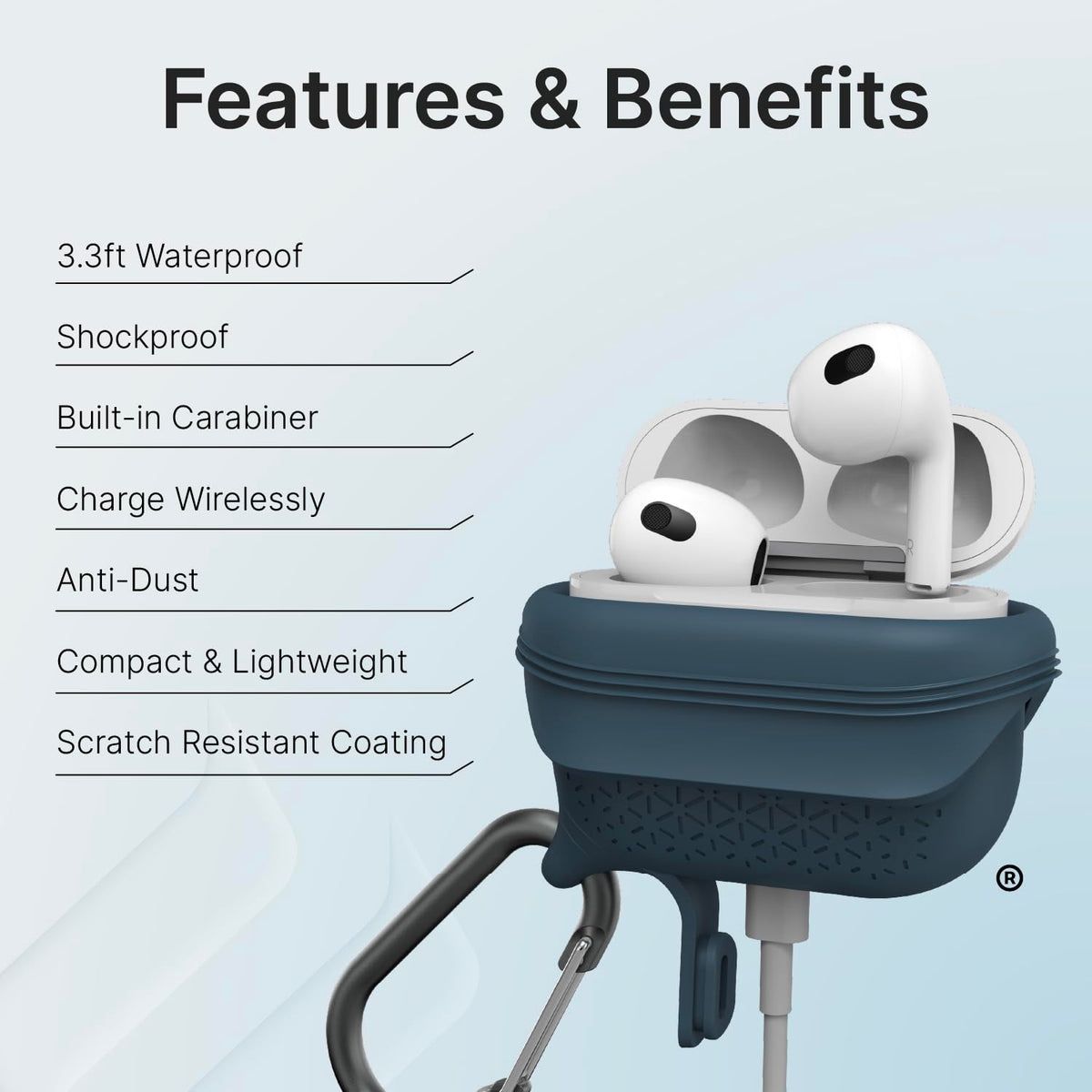 Waterproof AirPods 3rd Generation Case with Carabiner Z39507