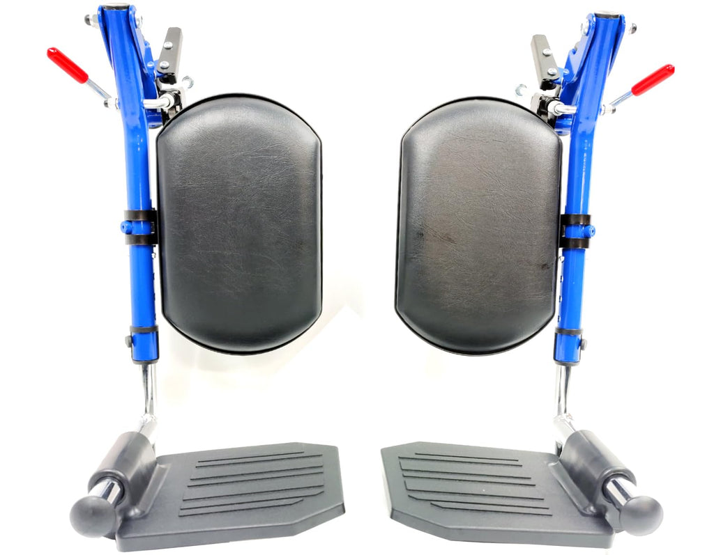 Blue Wheelchair Elevating Leg Rest with Padded Calf Pad A297