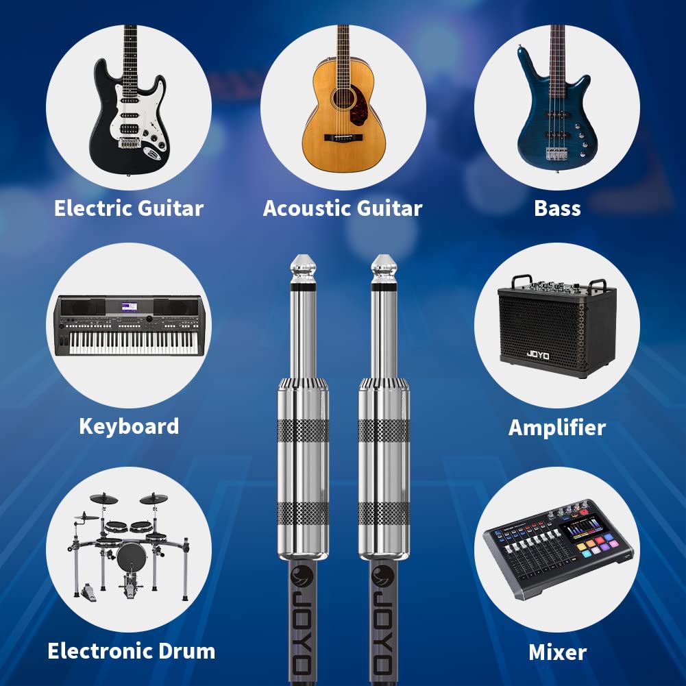 Bluetooth Combo Guitar Amplifier and 15 feet 1/4 Inch Black Instrument Cable L781680