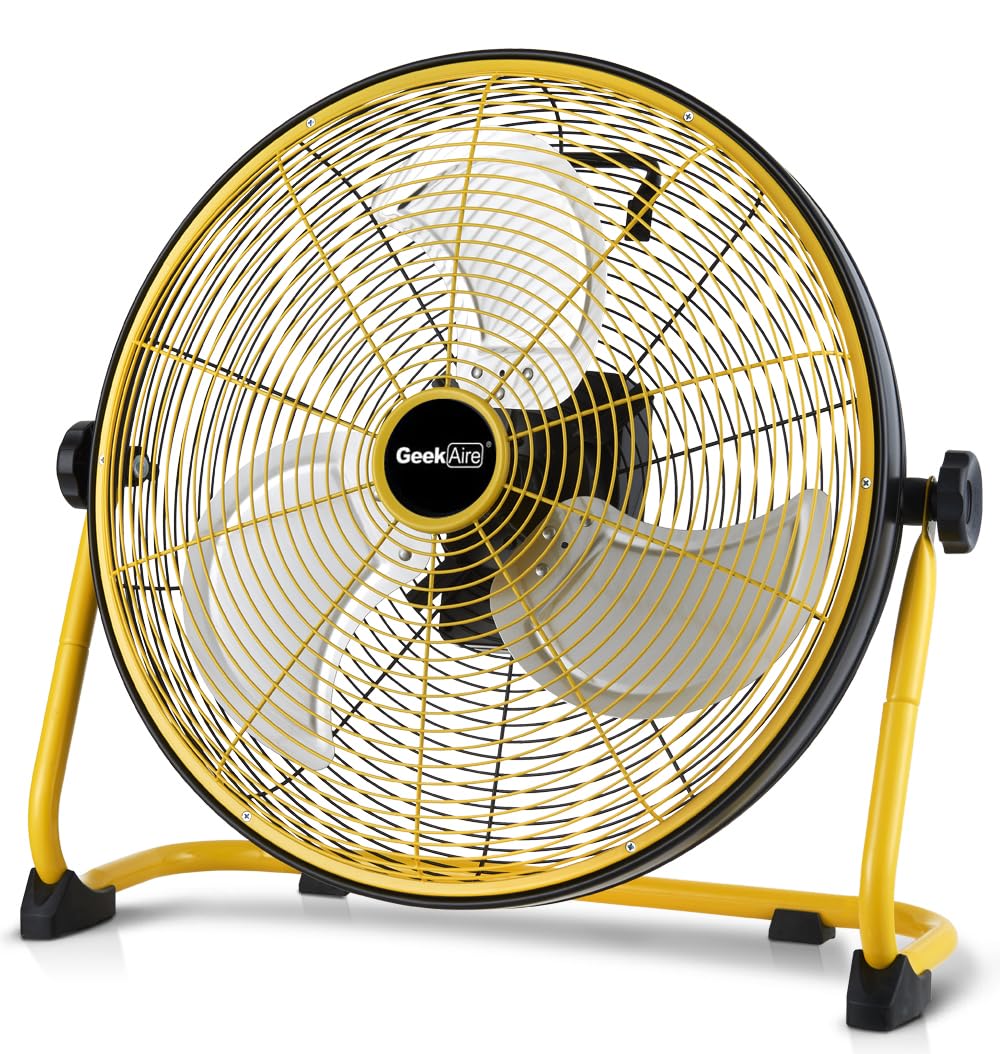16" Portable Battery Operated Metal Floor Fan X475733