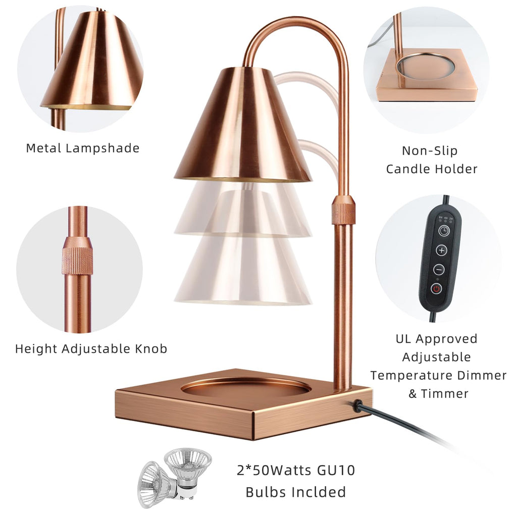 Adjustable Height Dimmable Candle Warmer Lamp C1881