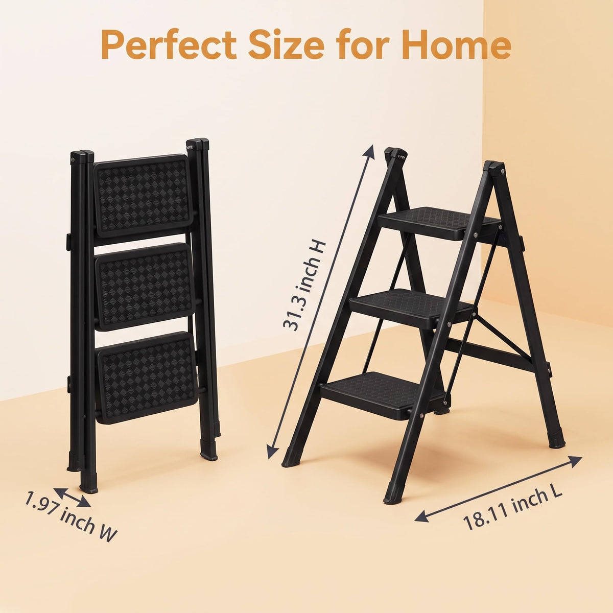 3-Step Aluminum Folding Ladder N807749