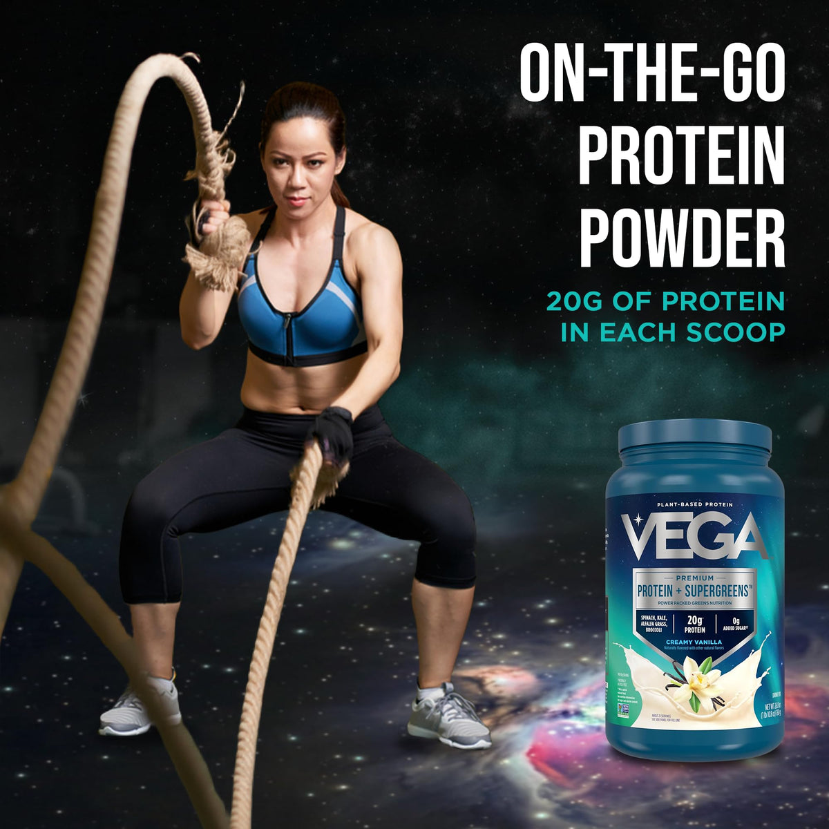 Creamy Vanilla Vegan Protein Powder 26.9 oz F808