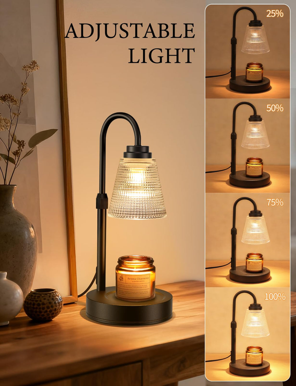 Dimmable Candle Warmer Lamp with Timer Y714