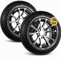 2 Pack Trailer Tire Rim Assembly Black Y1961