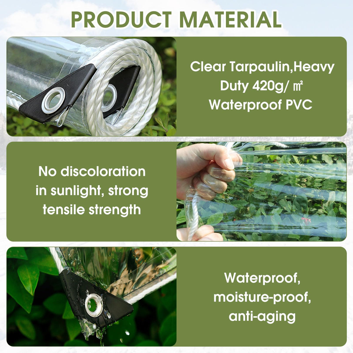 Clear Tarp with Zipper Door A62577