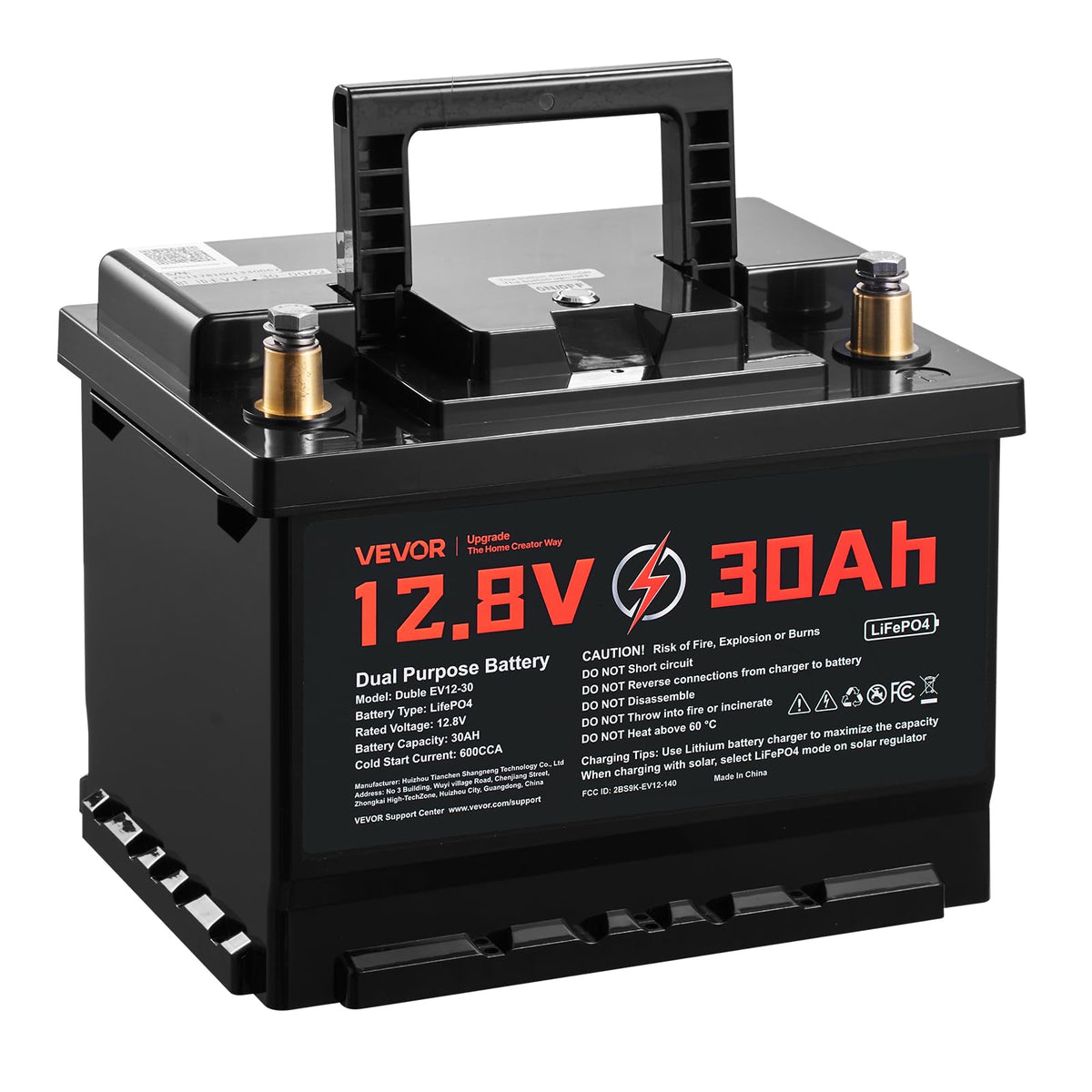 12V 30Ah LiFePO4 Dual Purpose Battery P5457