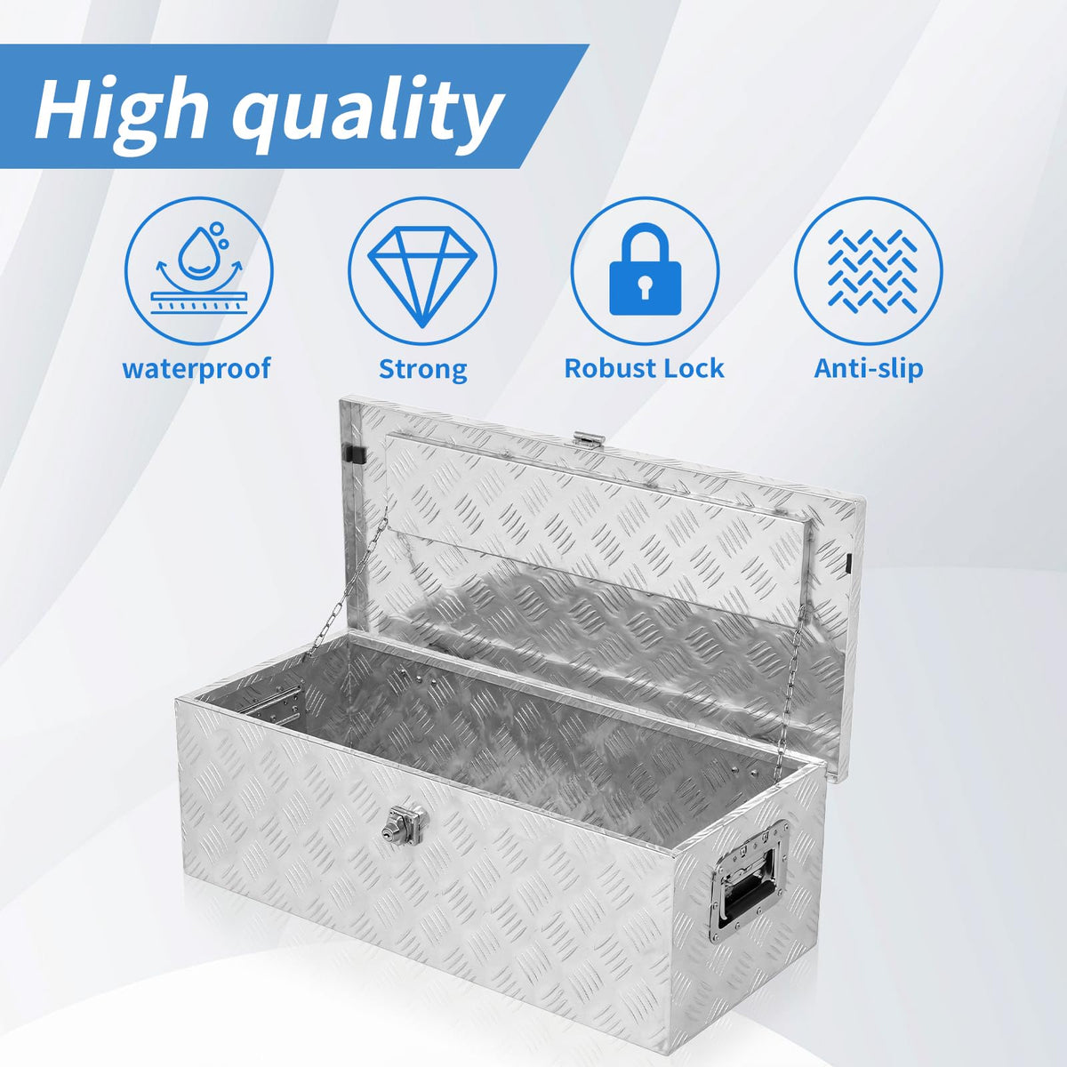 30 x 14 x 10 inch Aluminum Truck Tool Box O5394