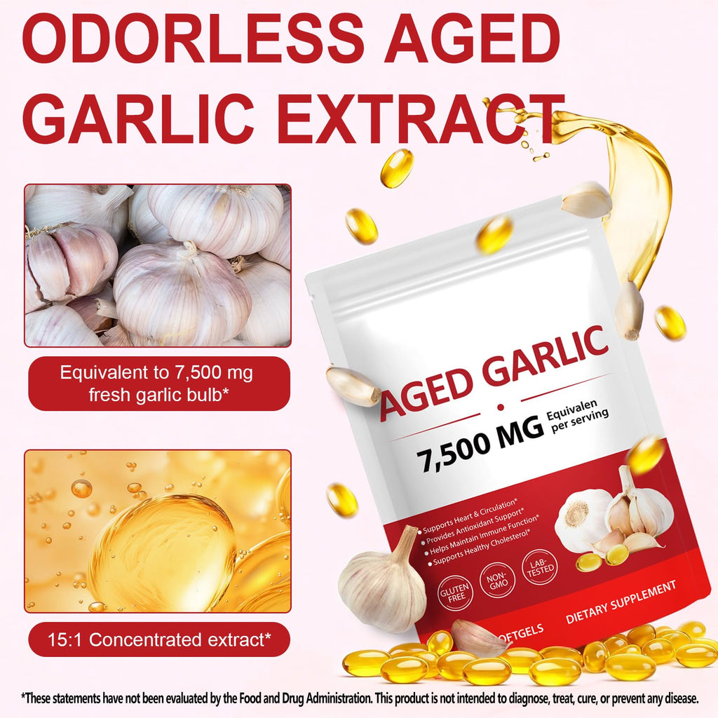 2 Years Aged Garlic Extract Capsules 300 Count Gluten-Free Y2165