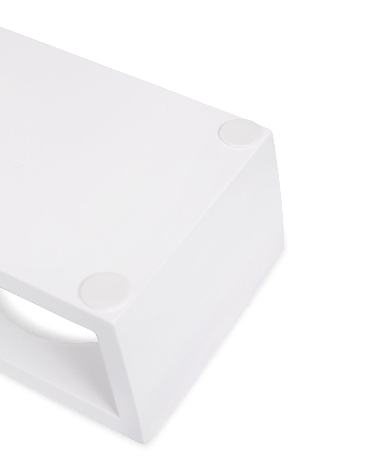 White Double Raised Pet Feeder with Stainless Steel Bowls C2942