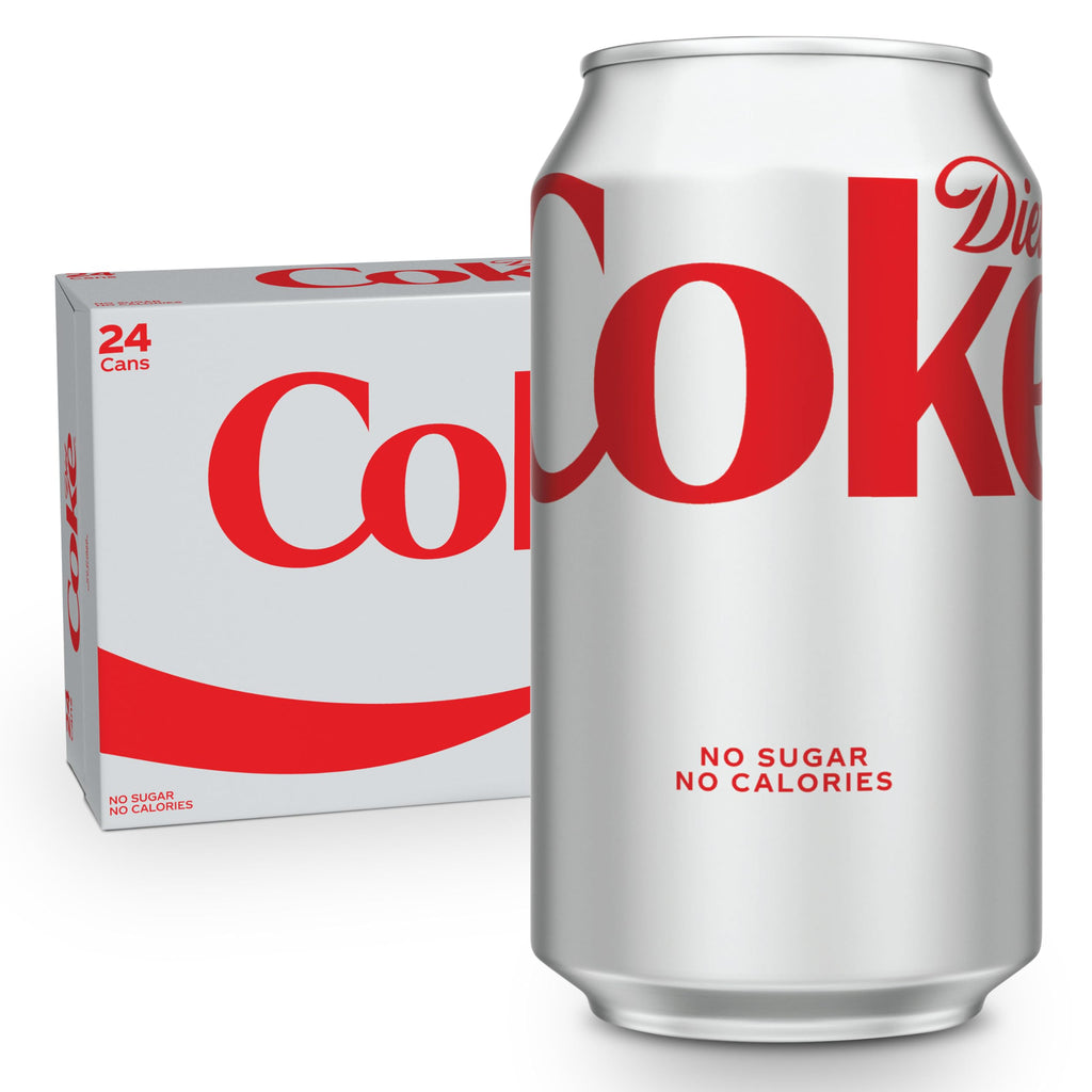 Diet Coke Soda Soft Drink Cans, 12 fl oz, 24 Pack Z929698