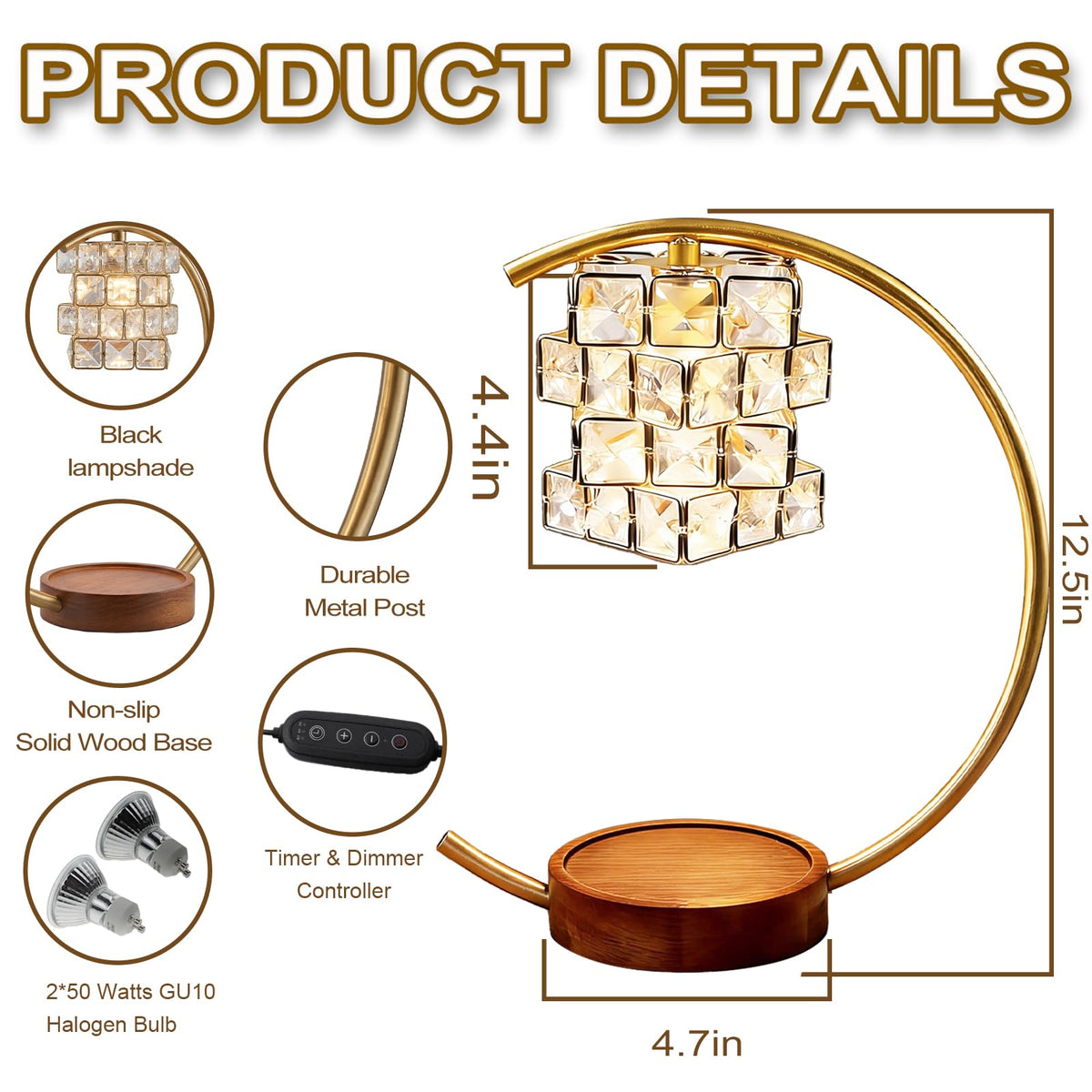 Candle Warmer Lamp with Timer Dimmable Wax Warmer I505