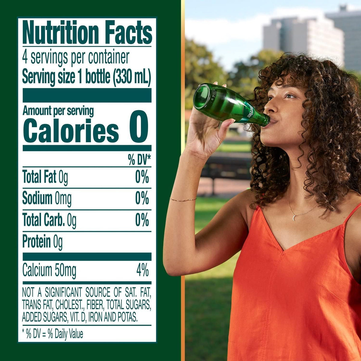 Sparkling Natural Mineral Water 11 Oz Glass Bottles Pack of 12 D3852