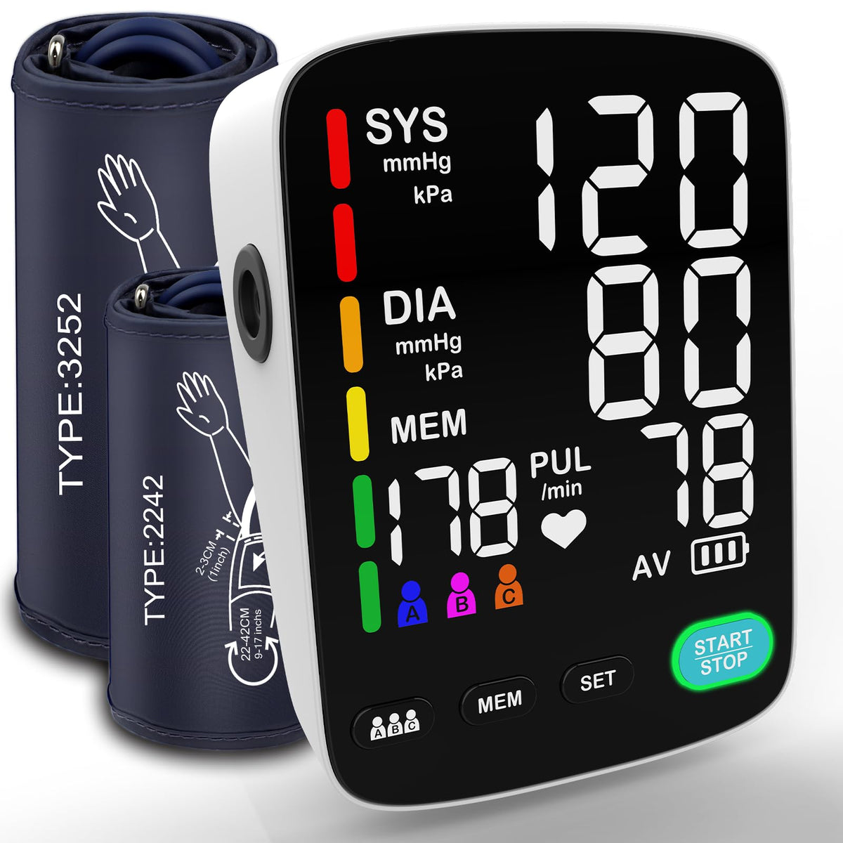 Automatic Upper Arm Blood Pressure Monitor with 5.4 inch LED Screen L5480