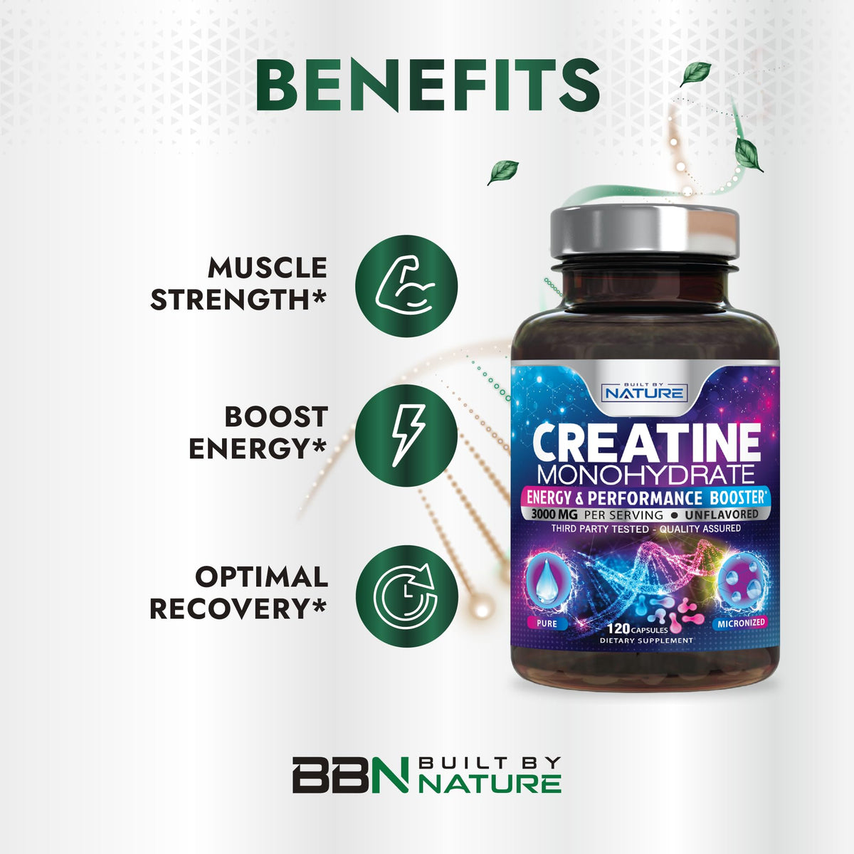 Micronized Creatine Monohydrate 120 Capsules H15804