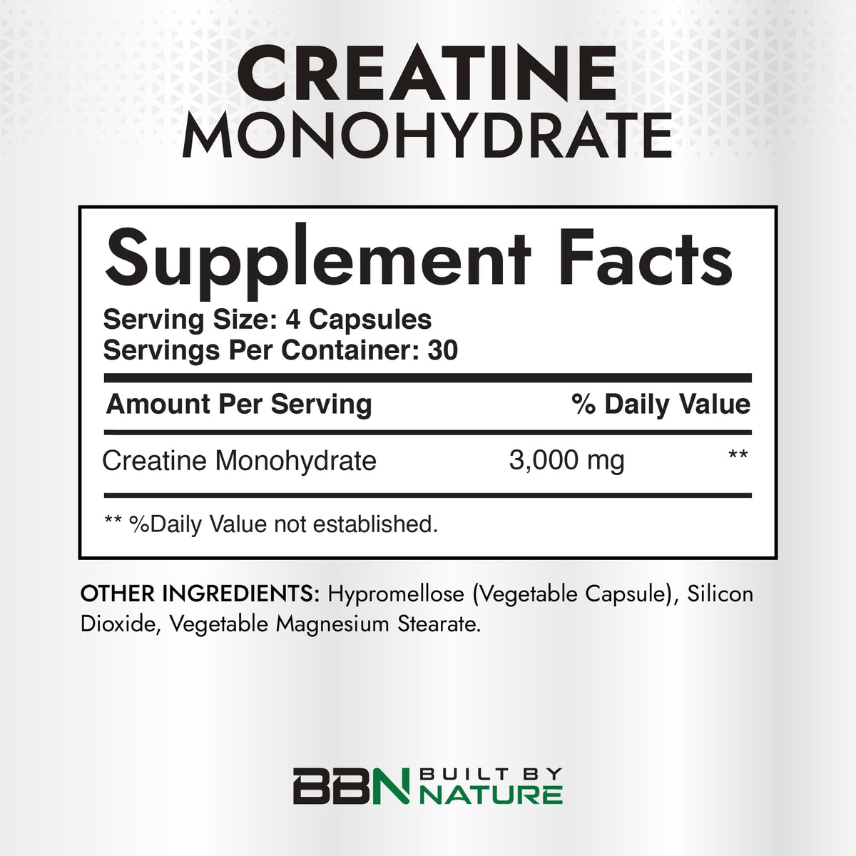 Micronized Creatine Monohydrate 120 Capsules H15804