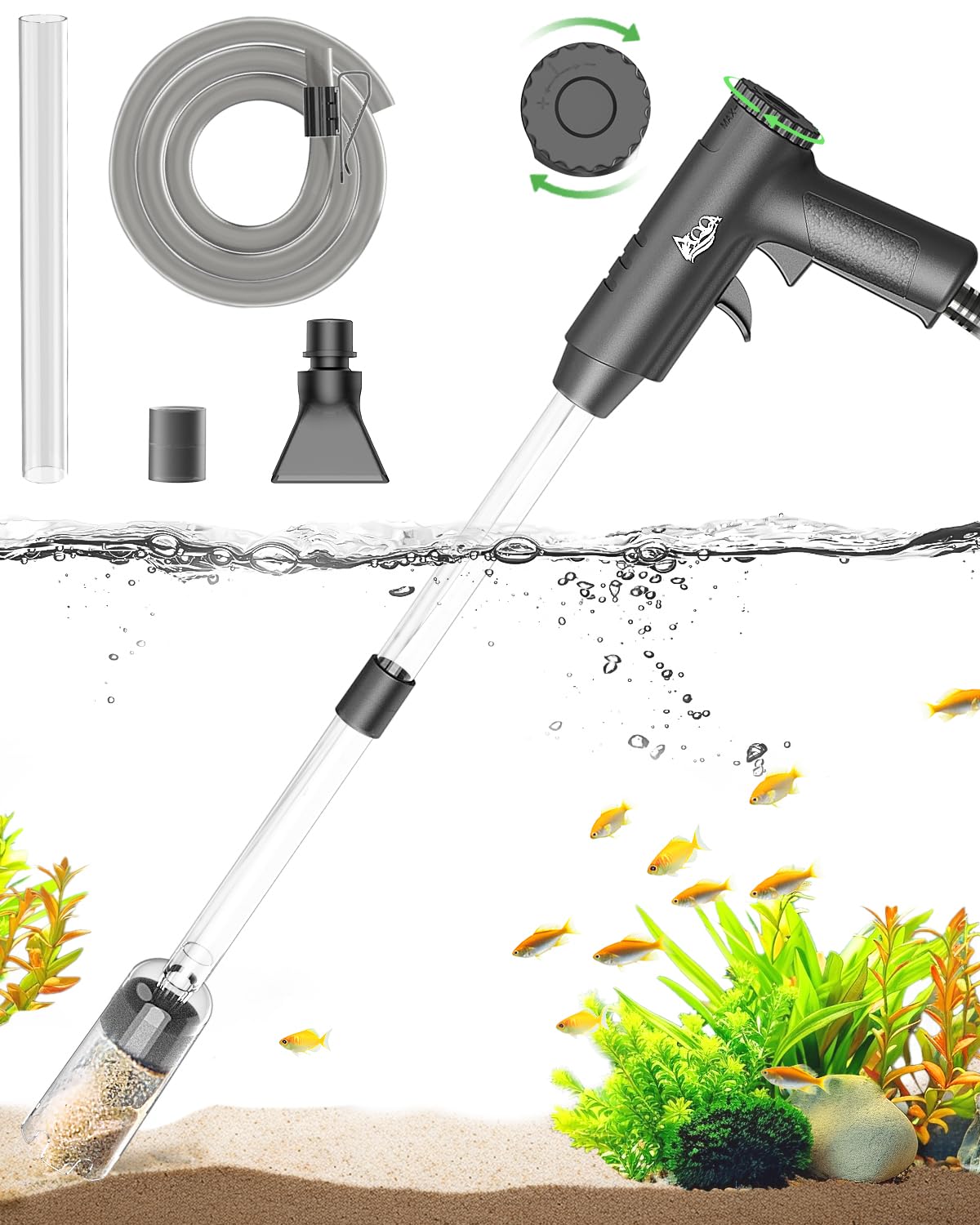 Aquarium Gravel Cleaner with Water Flow Adjustment D73016