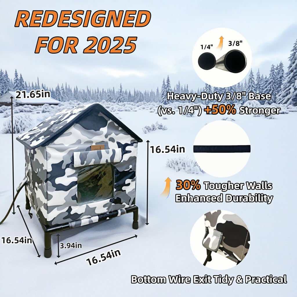 Heated Weatherproof Outdoor Cat House E281