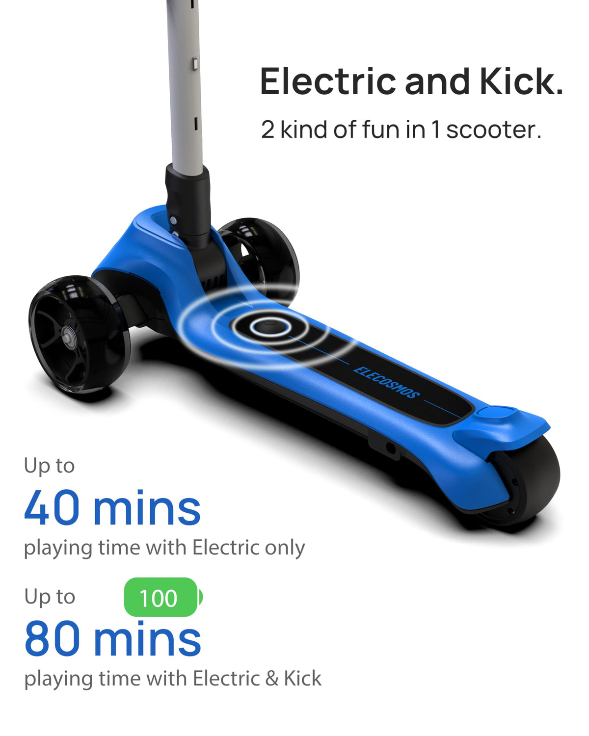 Kids Electric Scooter with LED Wheels J51100