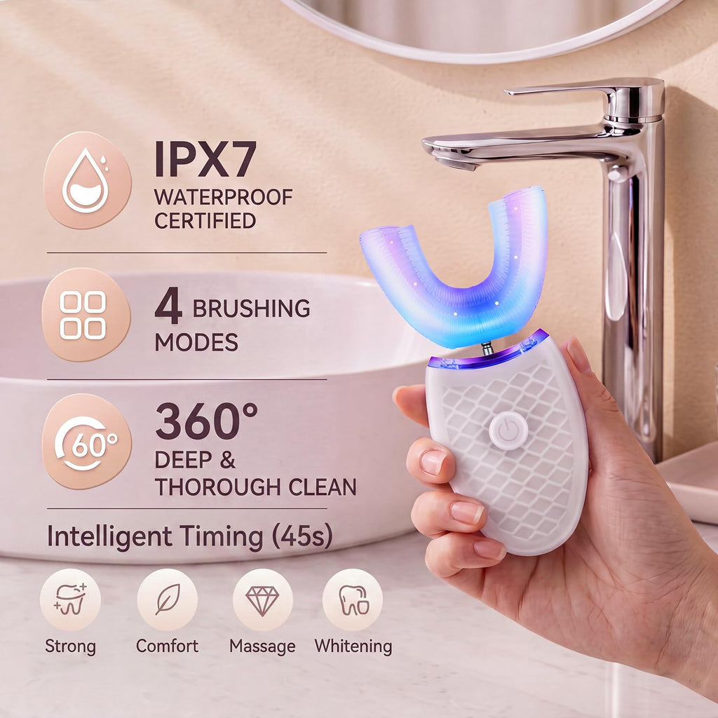 2 Pack U Shaped Automatic Toothbrushes V2473